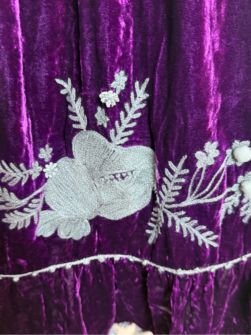 Sundance Plum Velvet & Silk Blend Embroidered Tunic - Picture 12 of 16